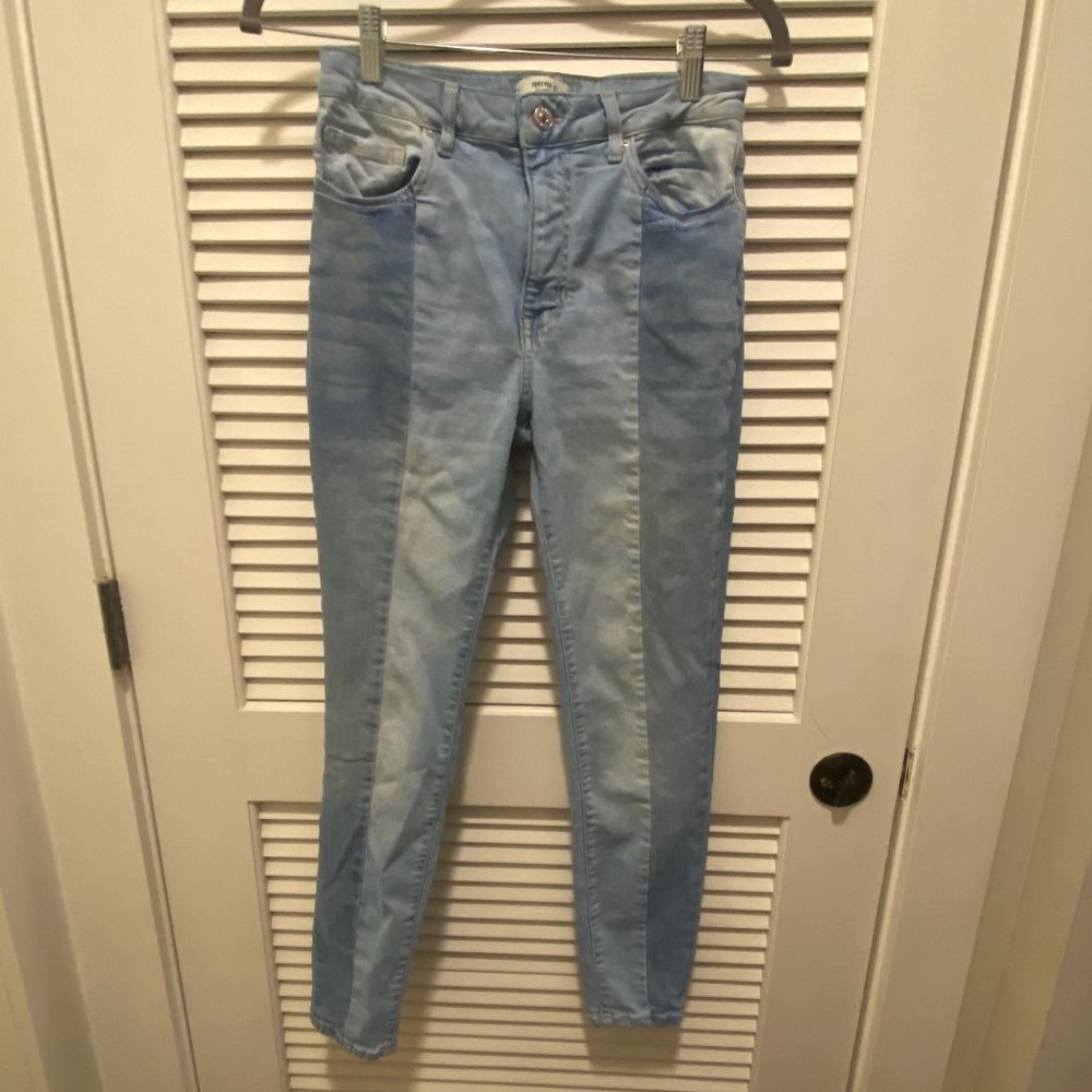Two Tone Light Skinny Jeans